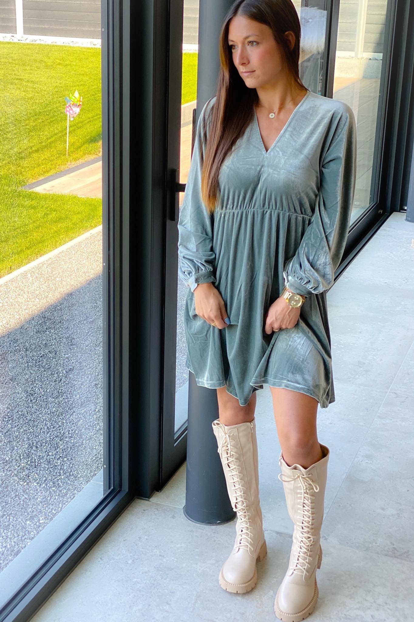 Robe velour Esme