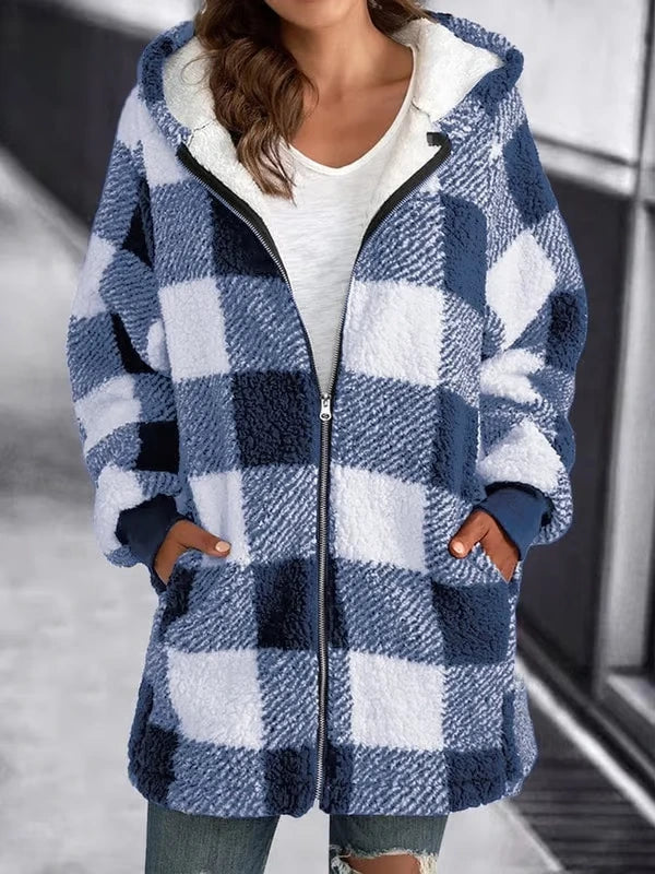 Sarah™ | Manteau Oversize à Carreaux