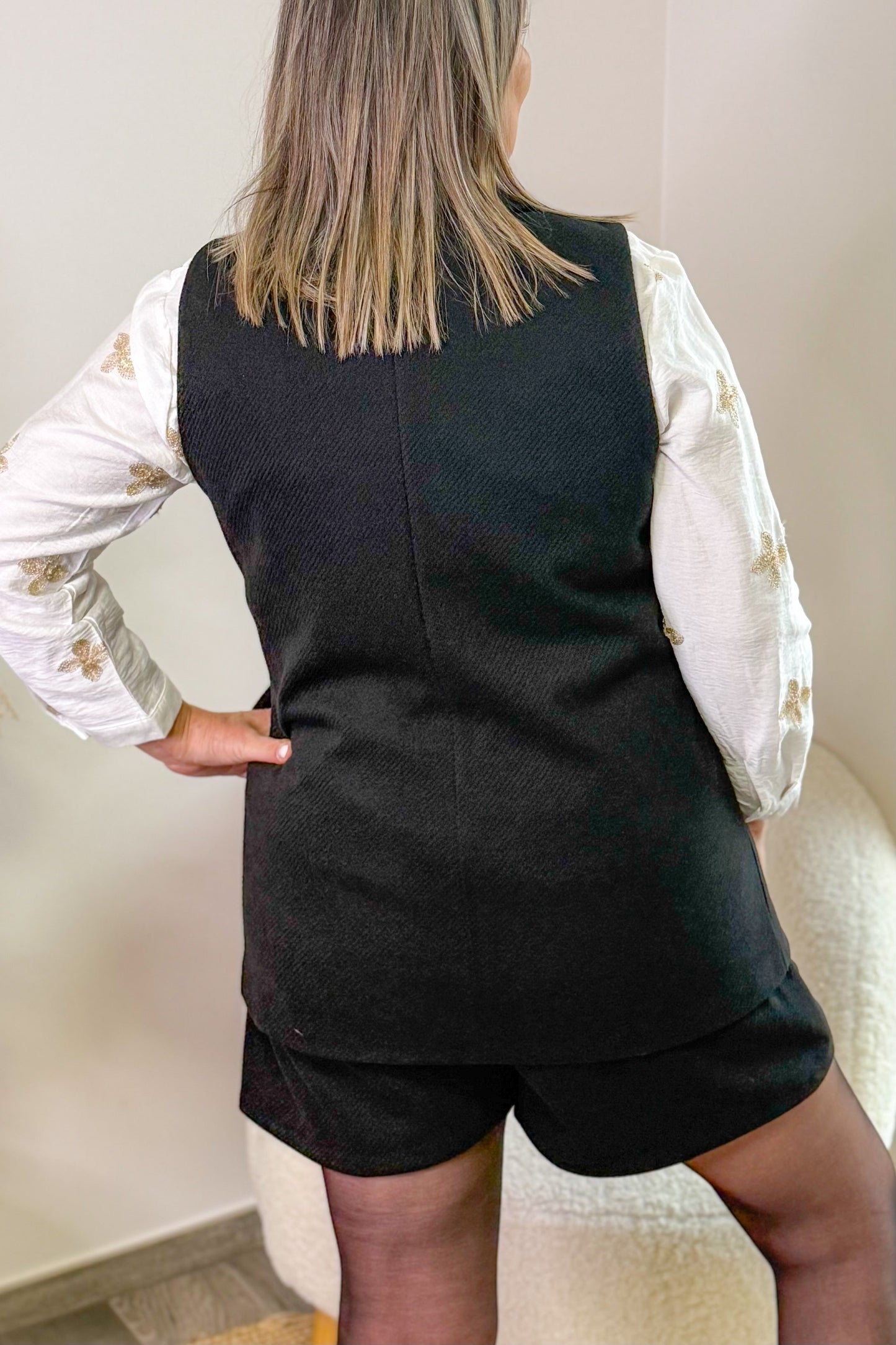 Blazer Yanise Noir Sans Manches GT