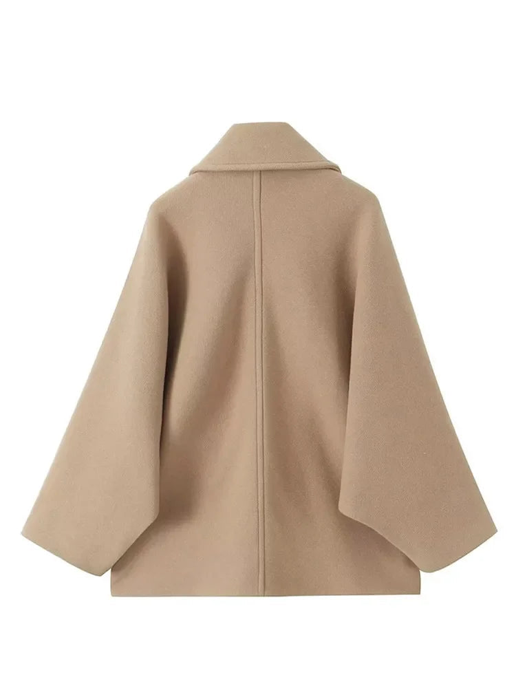 Veste à col rabattu oversize avec poches latérales