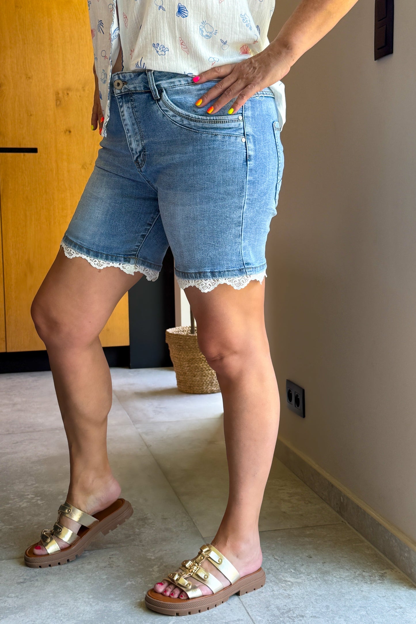 Short En Jeans KS9137 Bleu GT