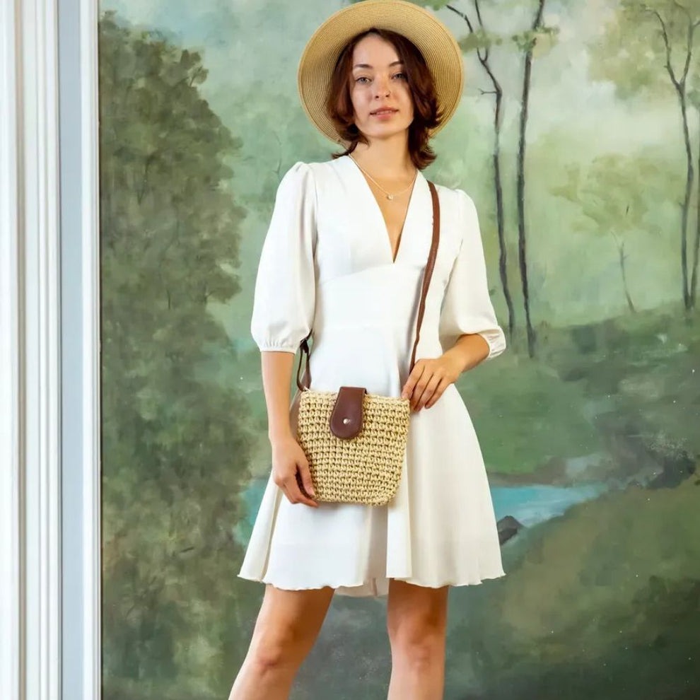 Céleste sac en paille tressée
