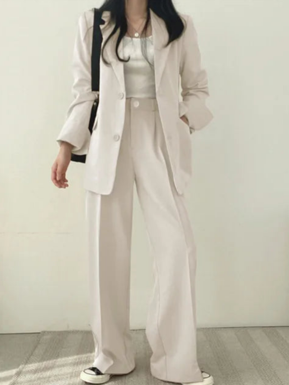 Ensemble Blazer et Pantalon Ajusté Sophistiqué pour Femme