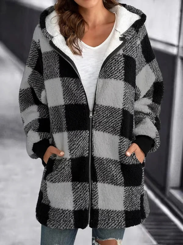 Sarah™ | Manteau Oversize à Carreaux