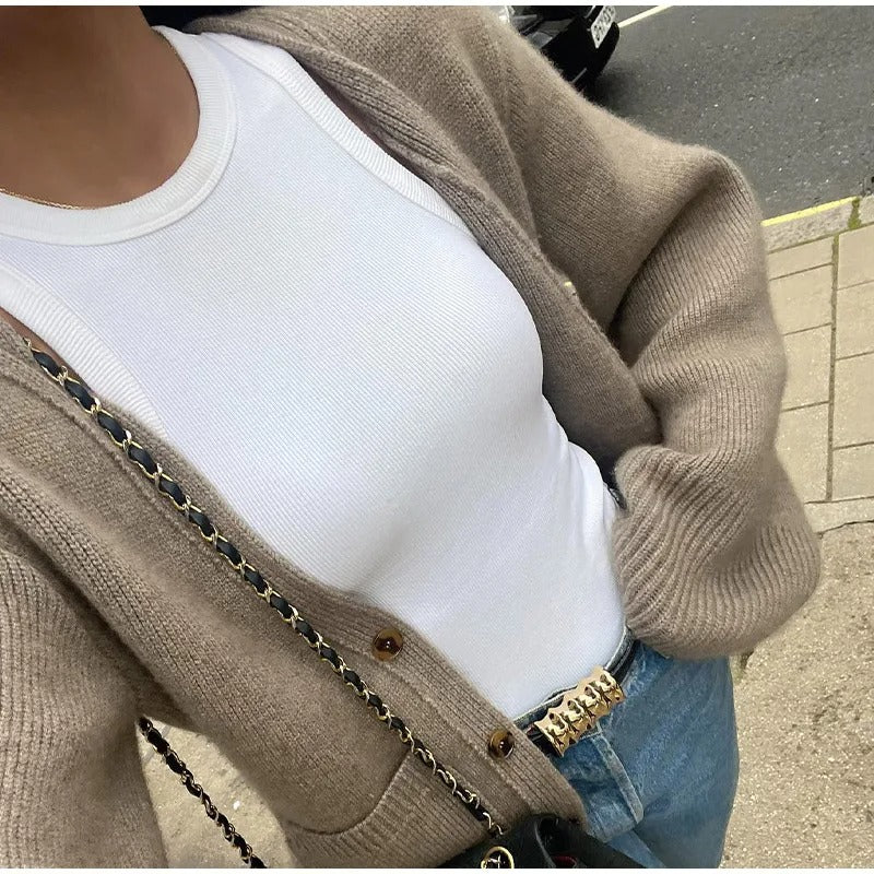 Veste en tricot classique et confortable pour femmes