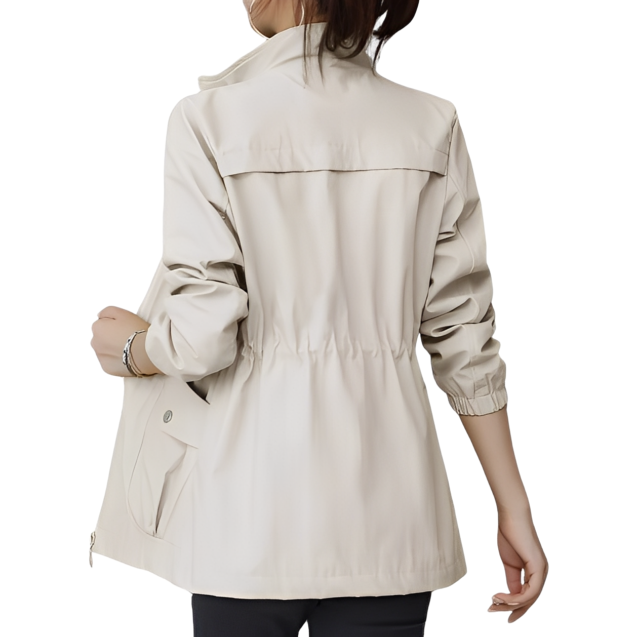 Veste légère chic pour femmes avec détail de taille ajustable