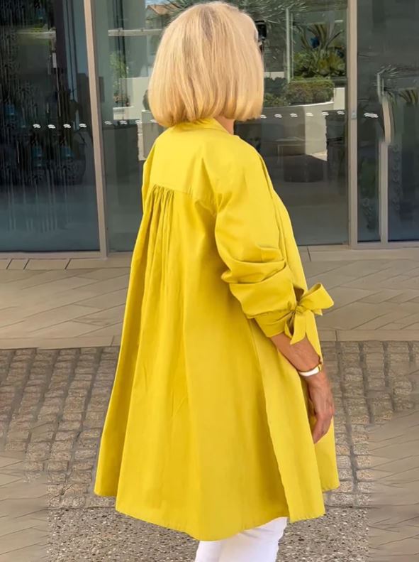 Robe Swing en Coton Uni pour Femme