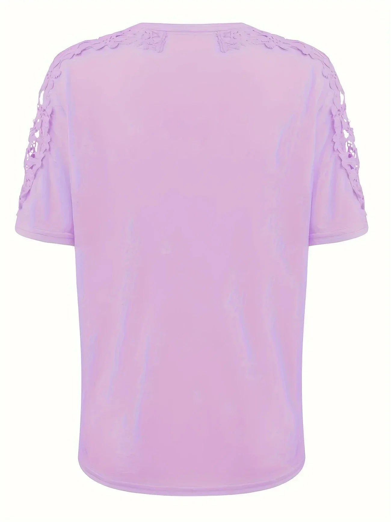 T-shirt D'été À Manches Courtes Avec Dentelle