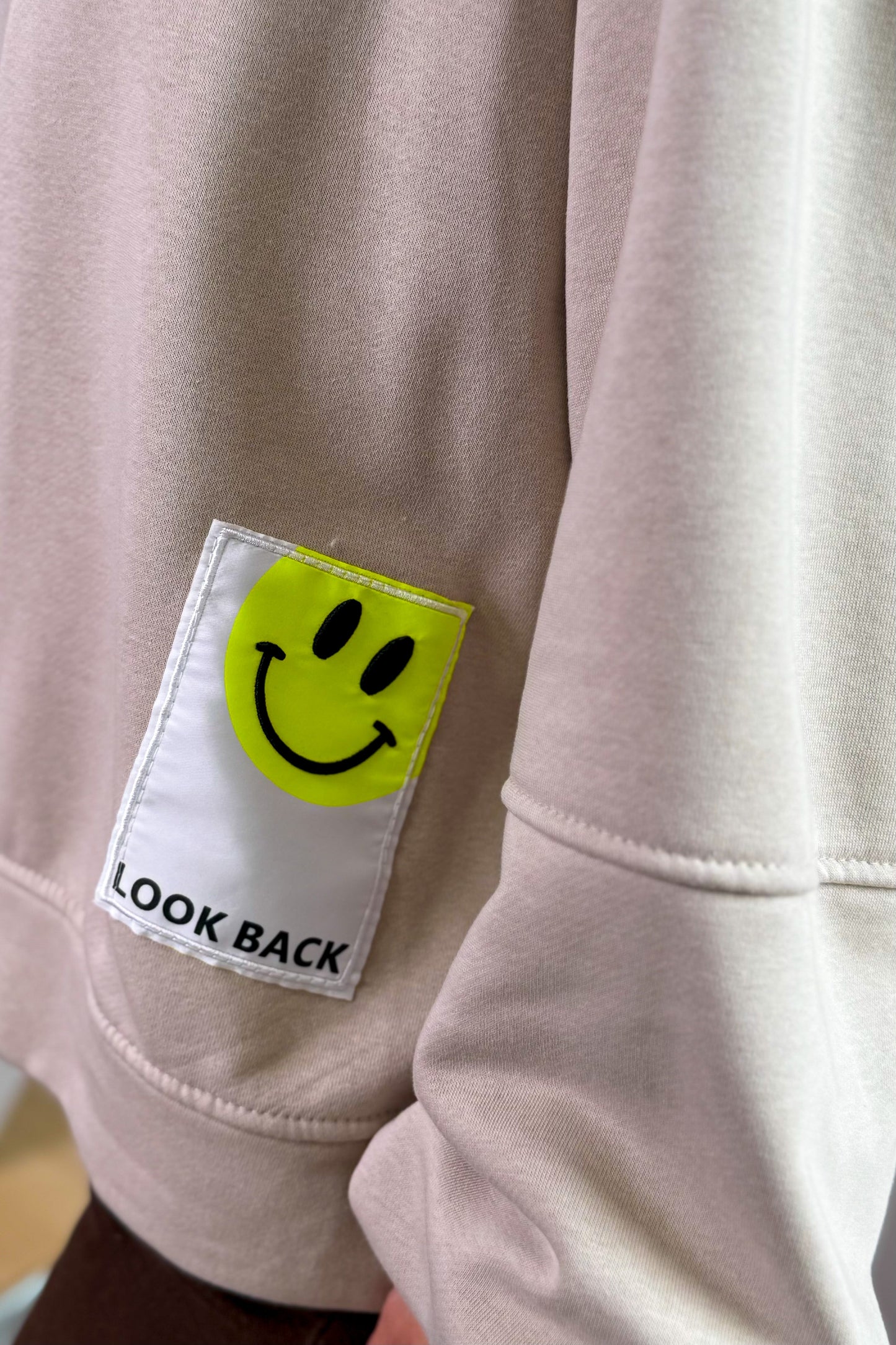 Sweat "Look Back" Beige/Jaune