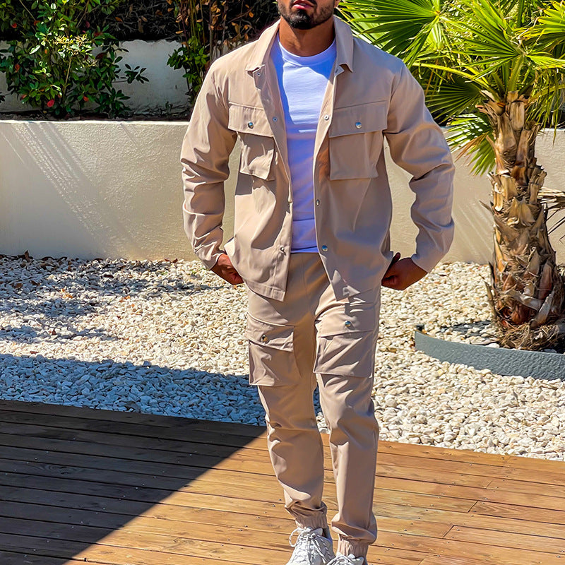 Ensemble Veste et Pantalon Cargo Stylé pour Hommes