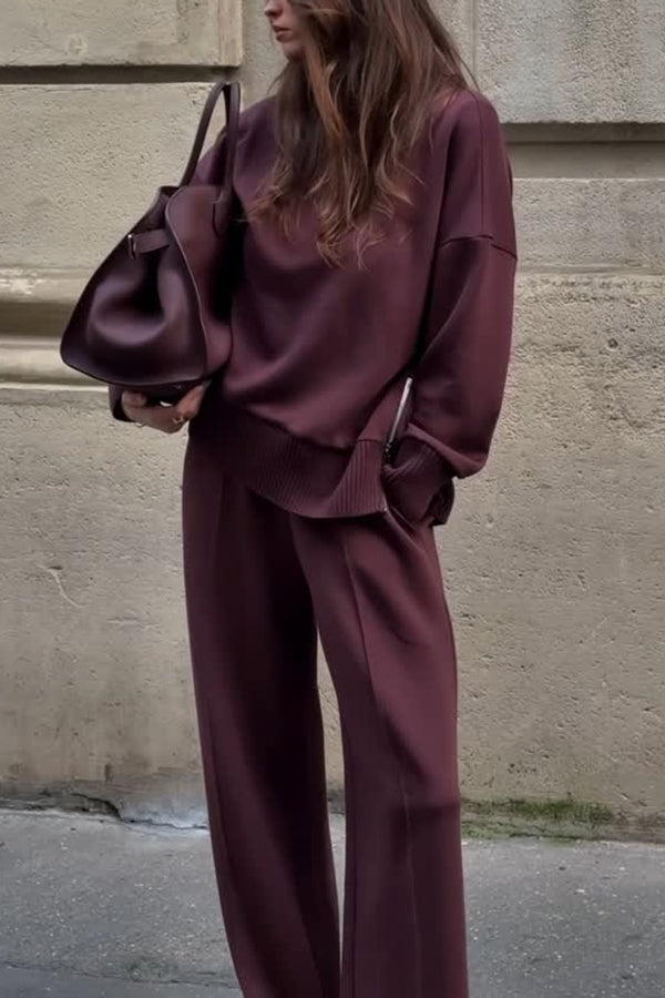 Chic Minimaliste Ensemble Pull & Pantalon