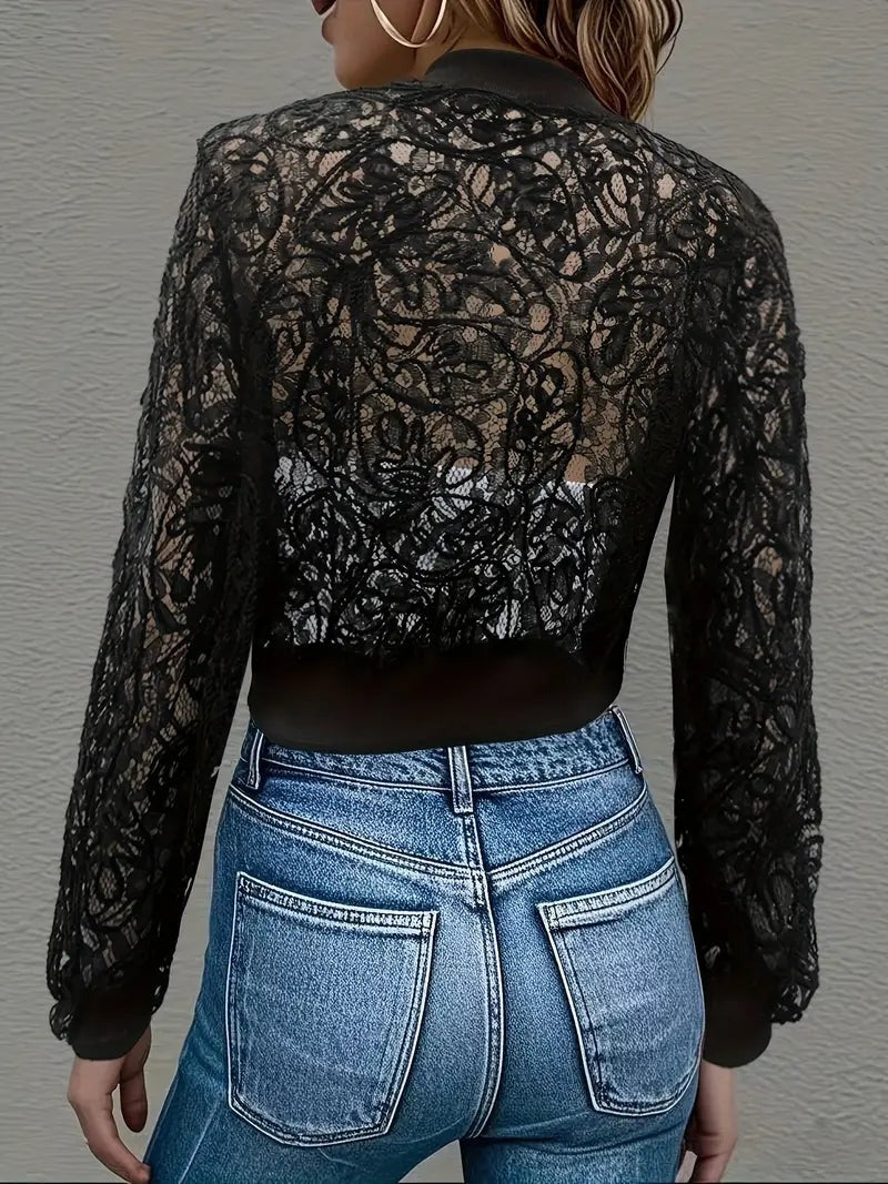 Veste courte en dentelle Celina