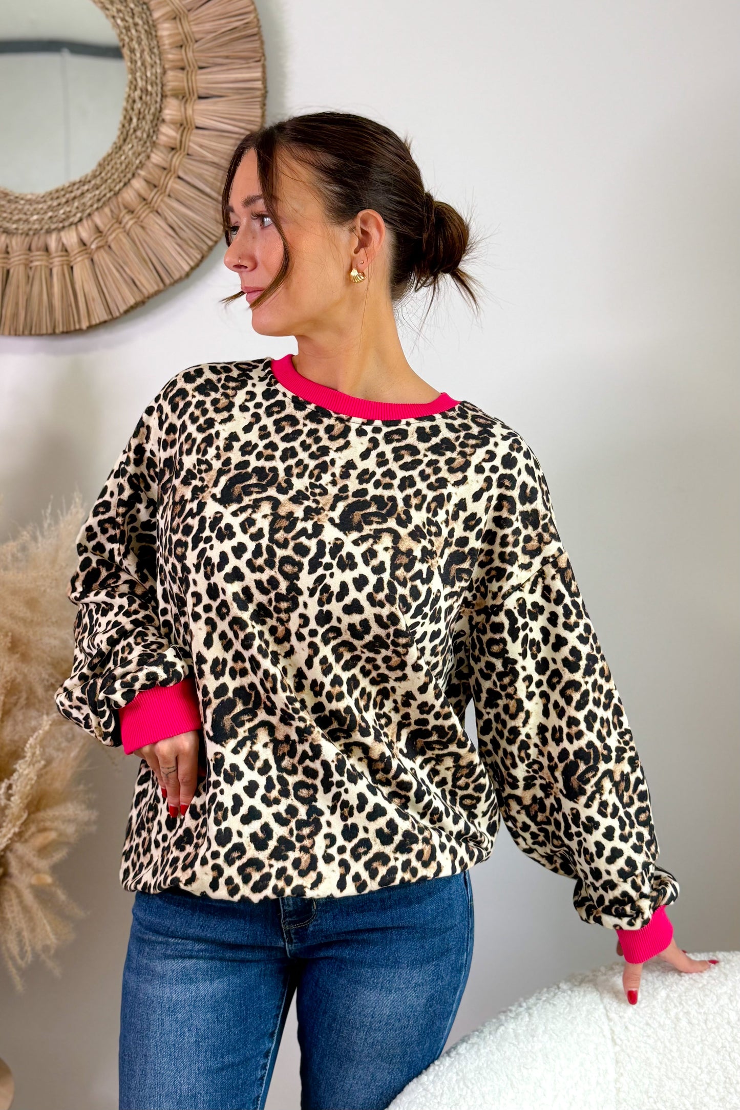 Sweat Eline Léo Fuchsia