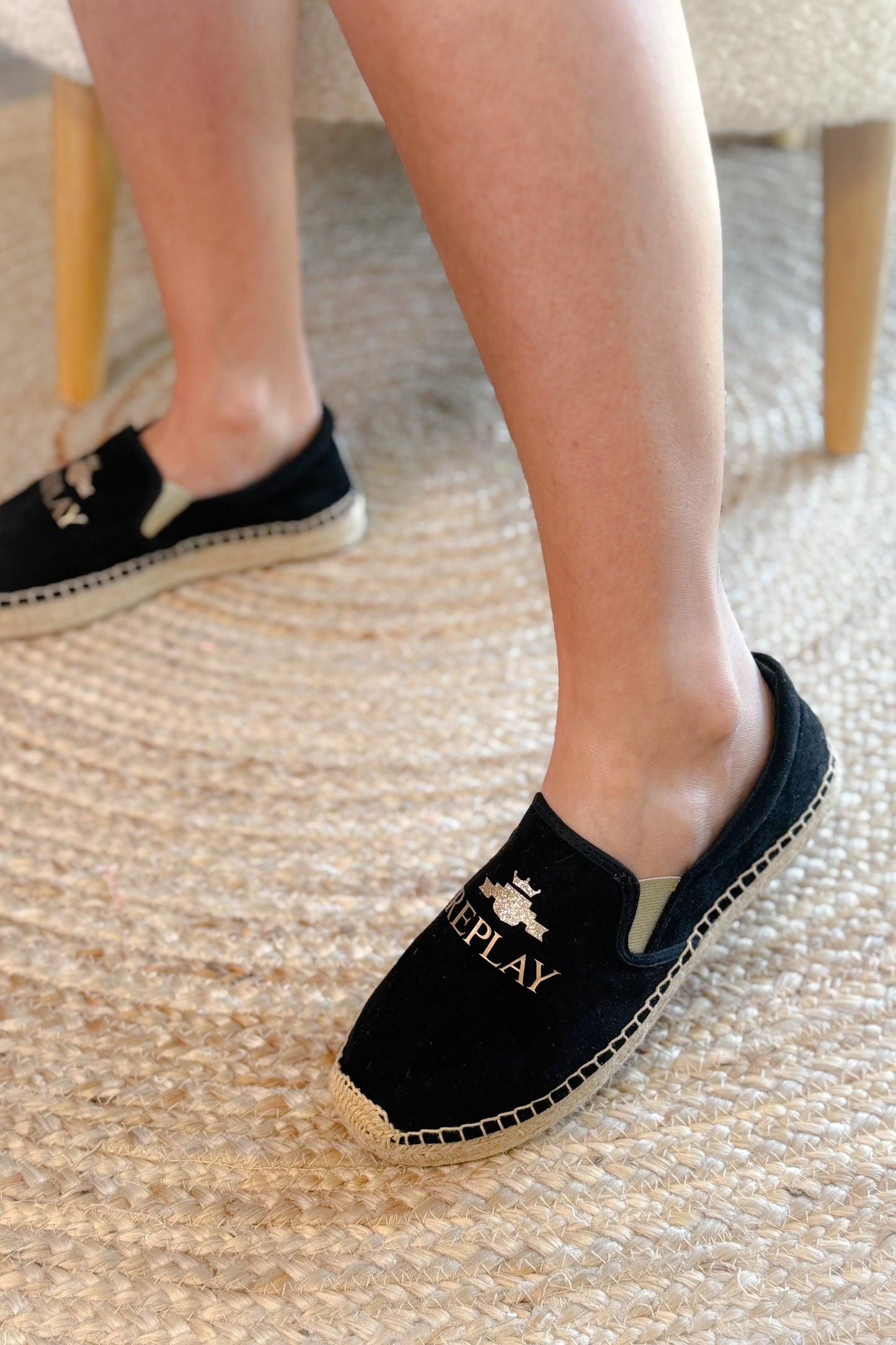 Espadrilles Compensées Nask Mark Noir Replay
