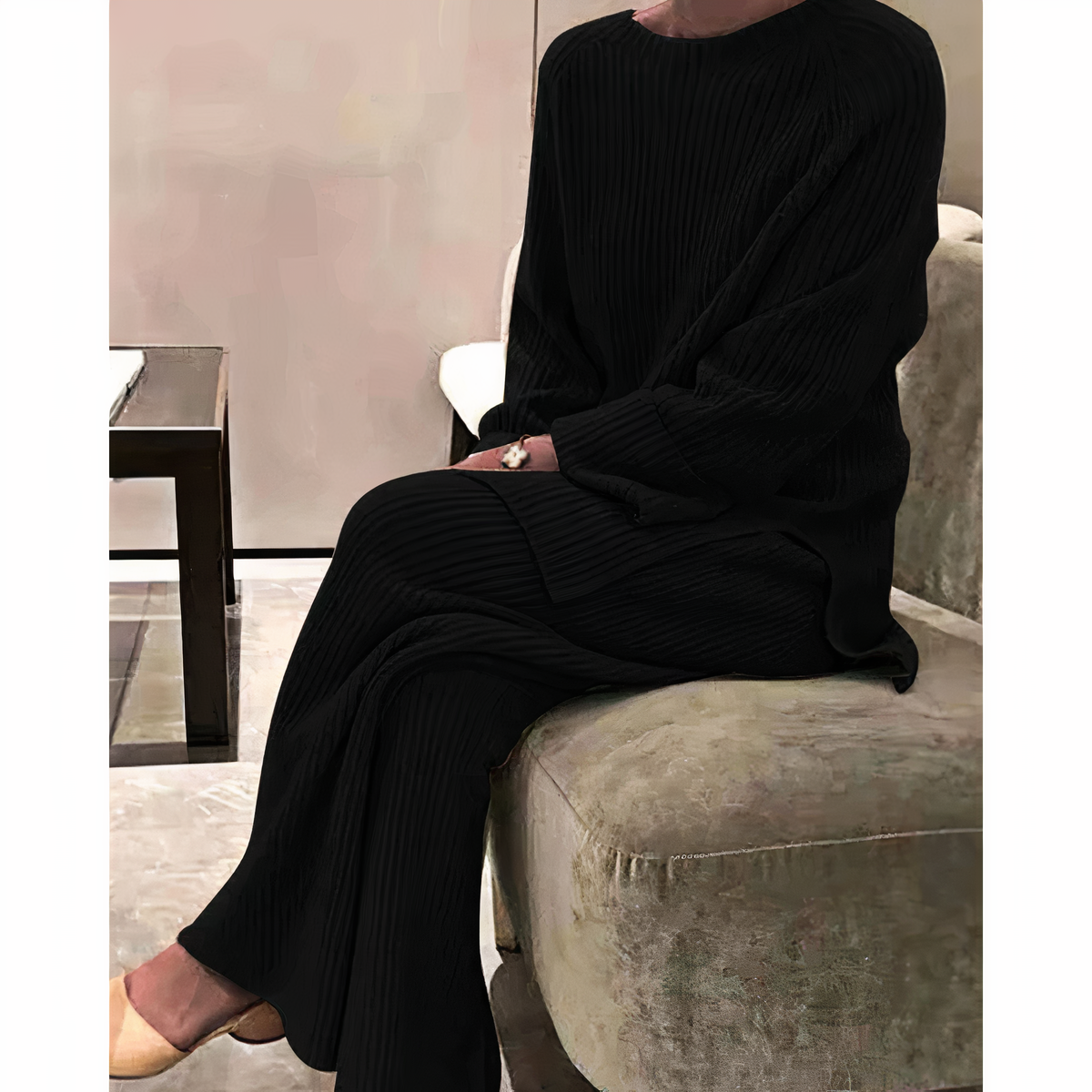 Ensemble Décontracté Confortable Pull Et Pantalon Maxi Femme