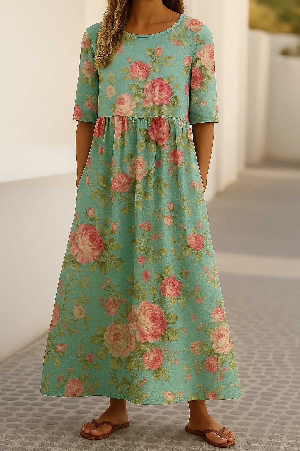 Aniya™ | Robe Maxi Décontractée Imprimée