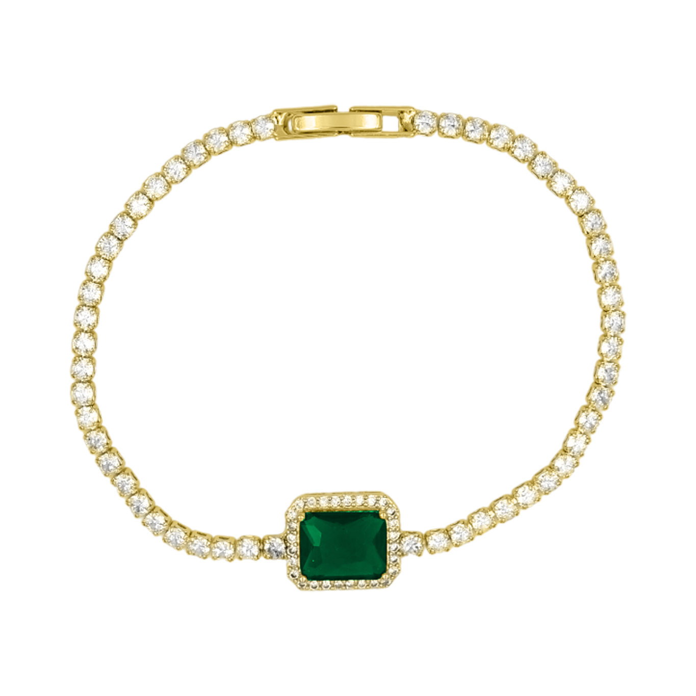 Alice Leroy® | Bracelet Tennis Emerald 14K plaqué or