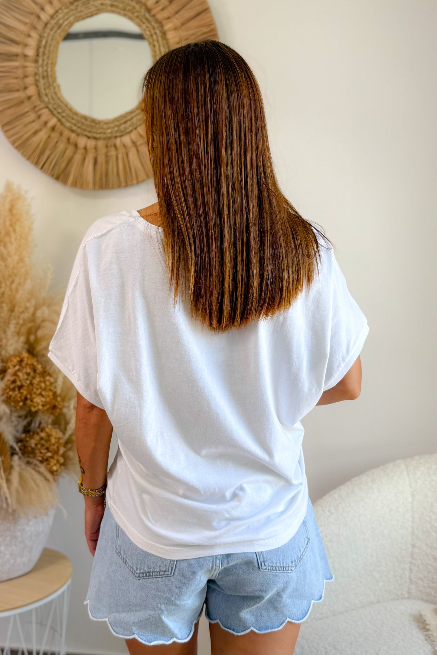 T-Shirt "Sunshine" Blanc