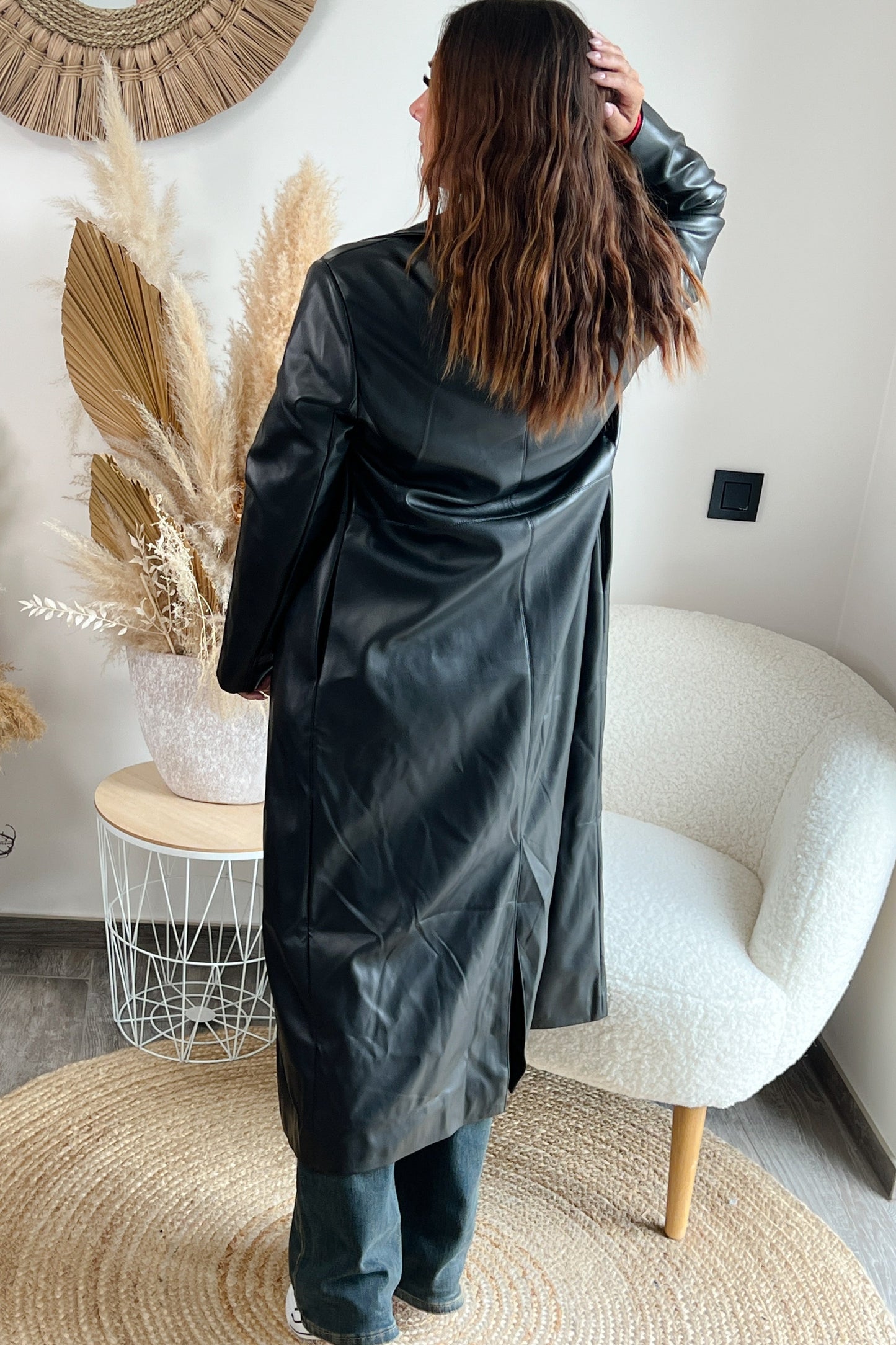 Manteau Saramy Simili Noir