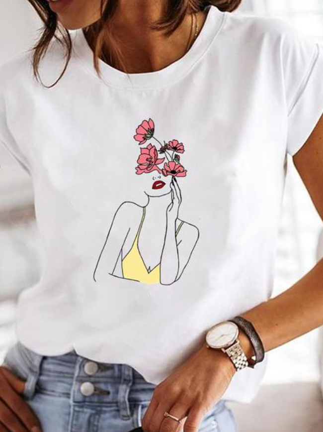 Océane Dubois® | T-shirt stylé aux motifs d'été extravagants