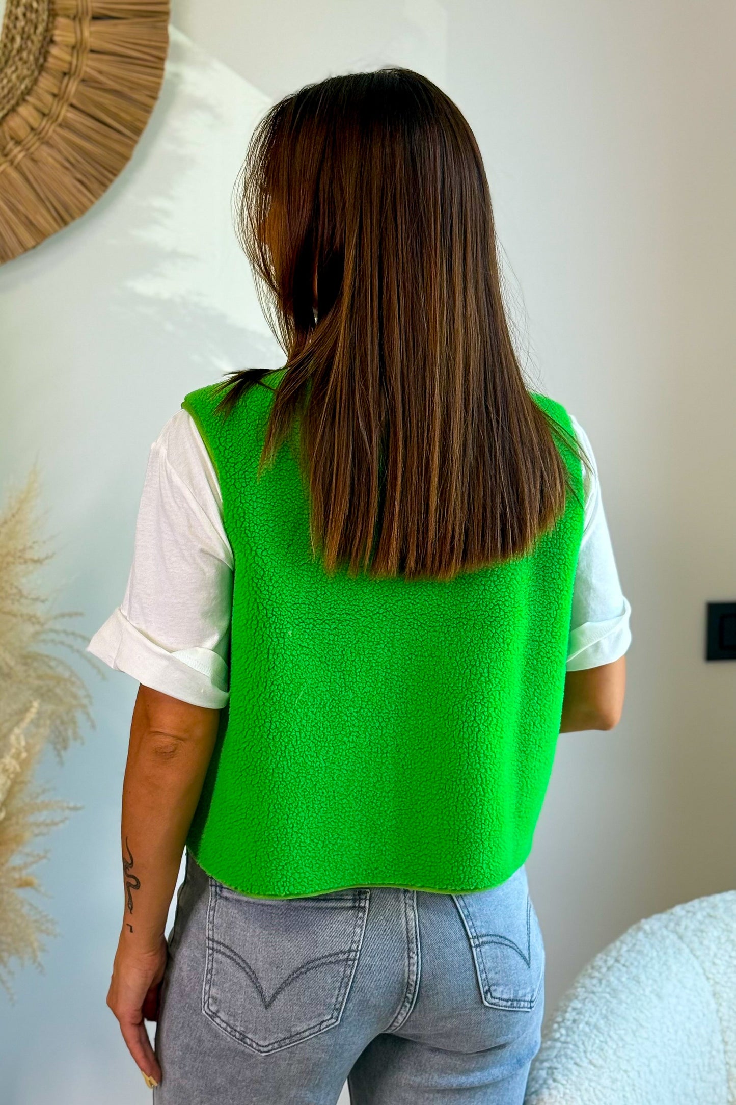 Gilet Teddy Giselyne Vert