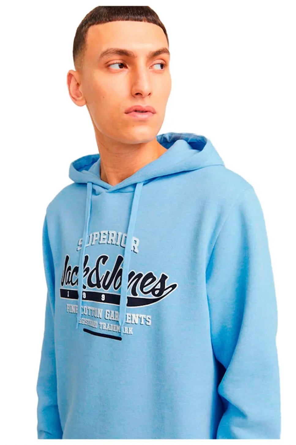 Sweat à capuche JJelogo Bleu Clair