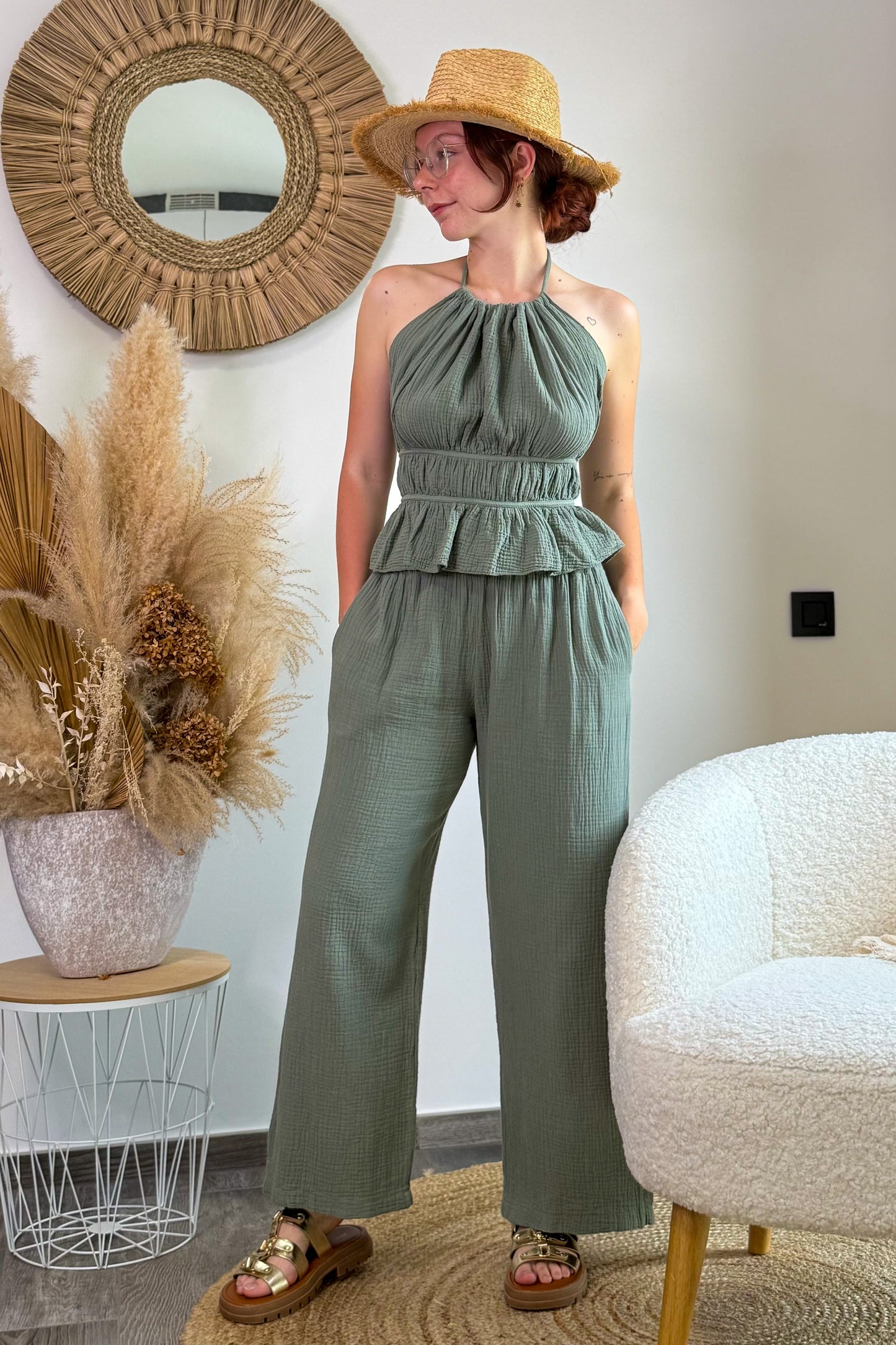Chapeau En Paille Rina Beige