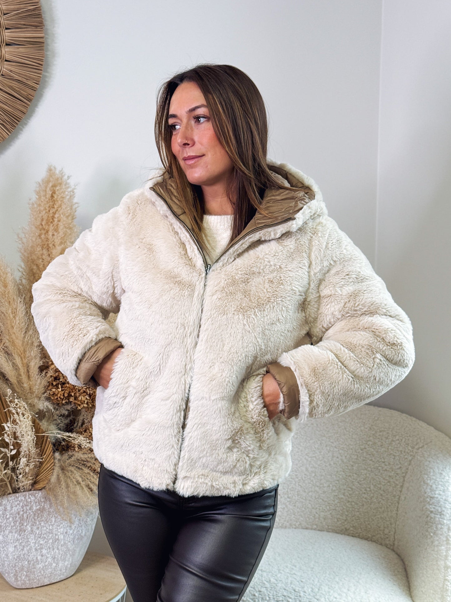 Doudoune réversible Janine Beige Garcia