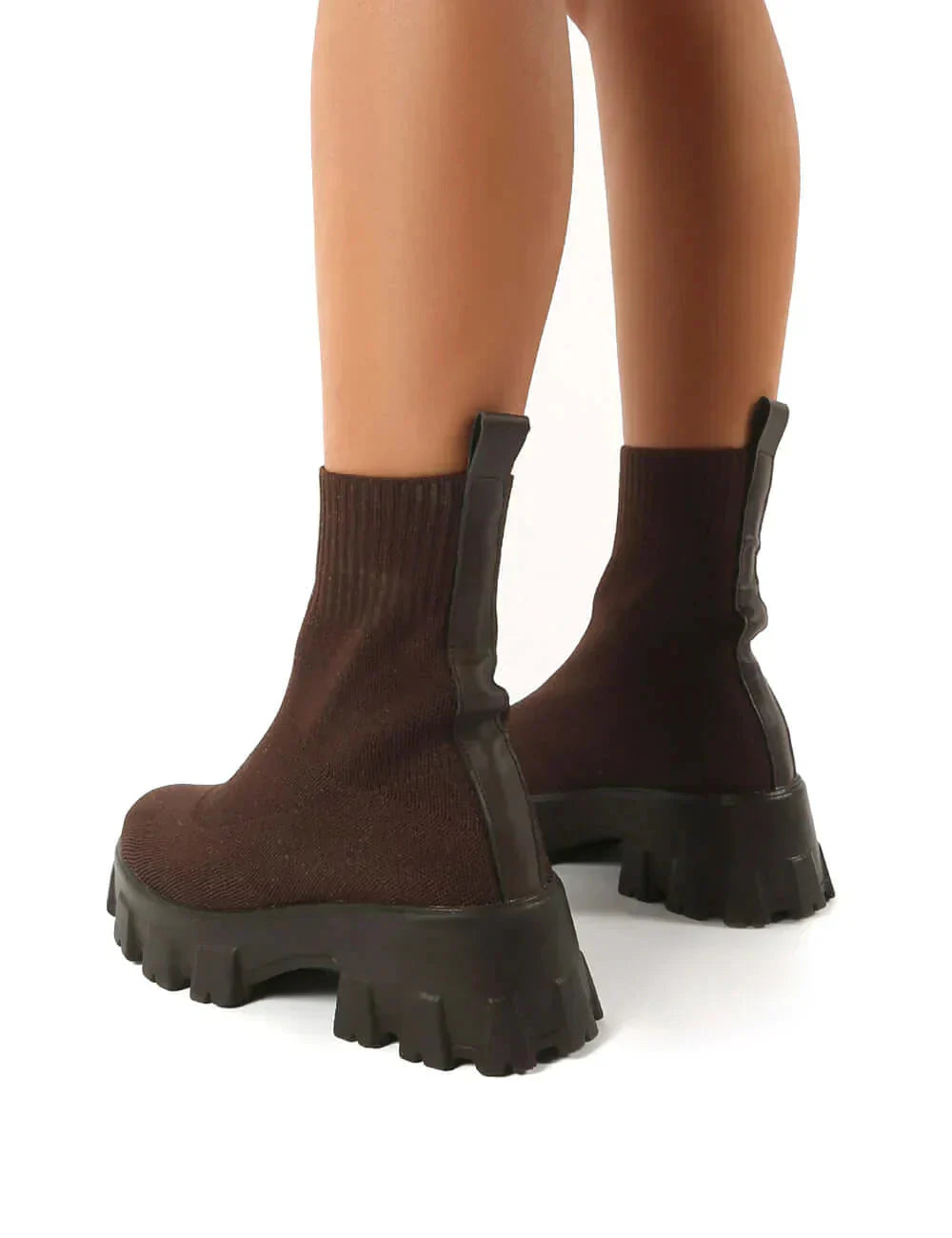 Bottines Longueur Cheville Deux Tons Pour Femme