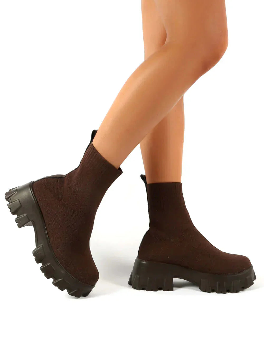 Bottines Longueur Cheville Deux Tons Pour Femme
