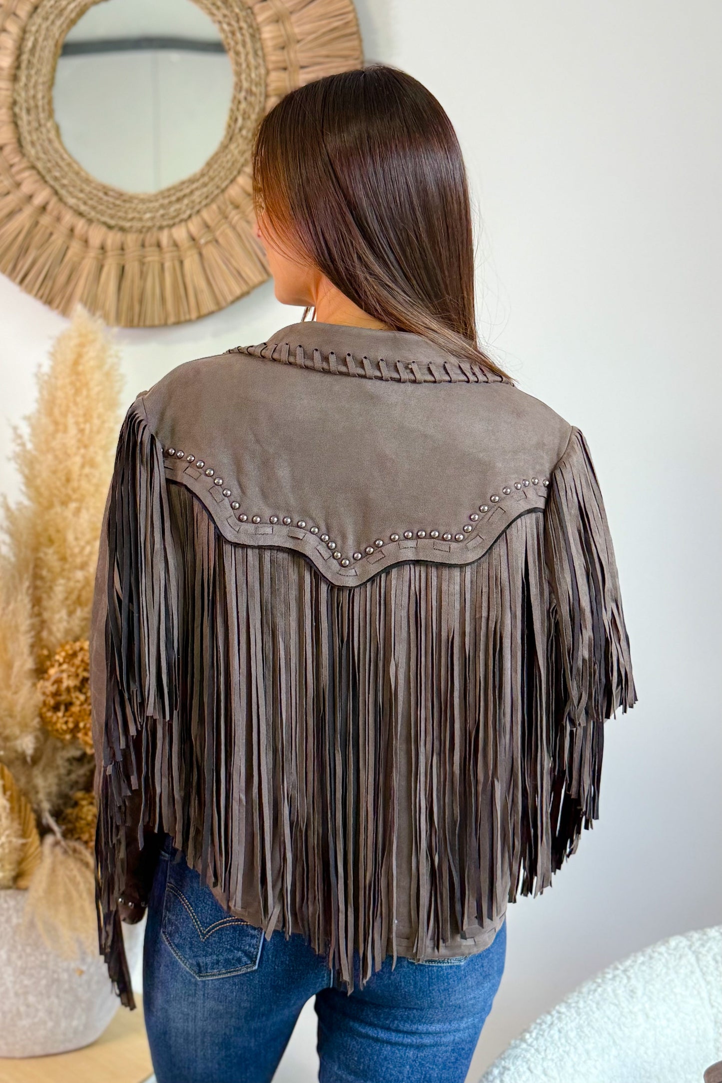 Veste A Frange Mark Choco