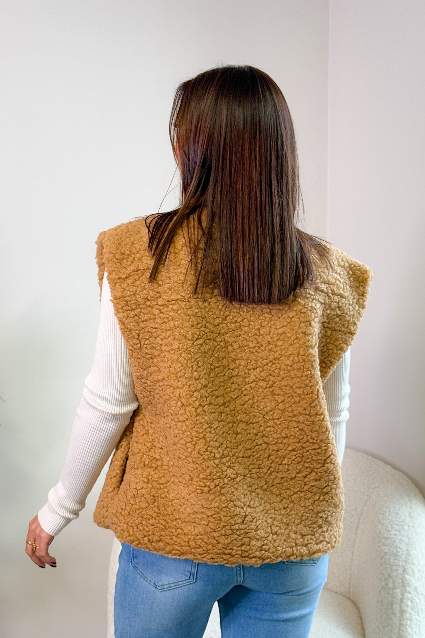 Gilet Teddy Nadina Camel
