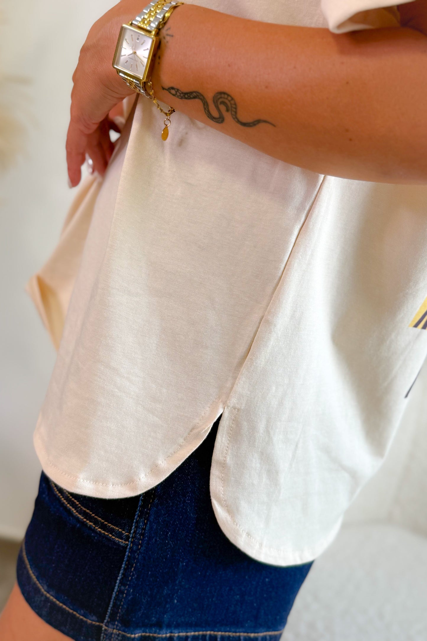 T-Shirt "Miami Florida" Beige