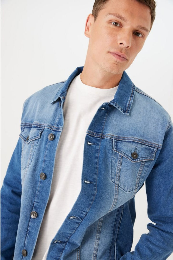 Veste en Jeans Raou Bleu Moyen