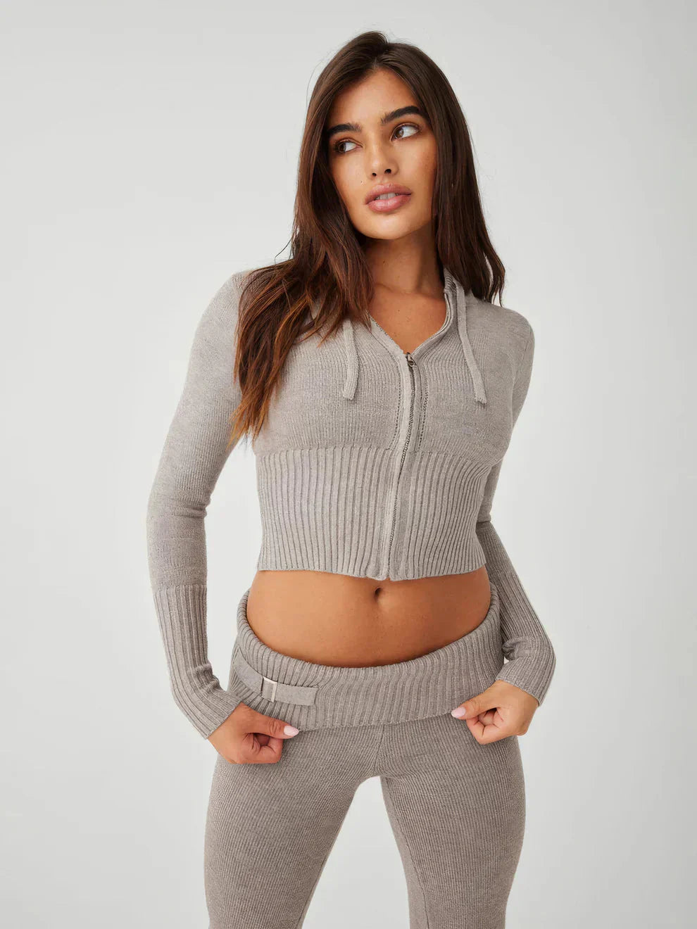 Ensemble Lounge Tricoté Ajusté Chic pour Femmes