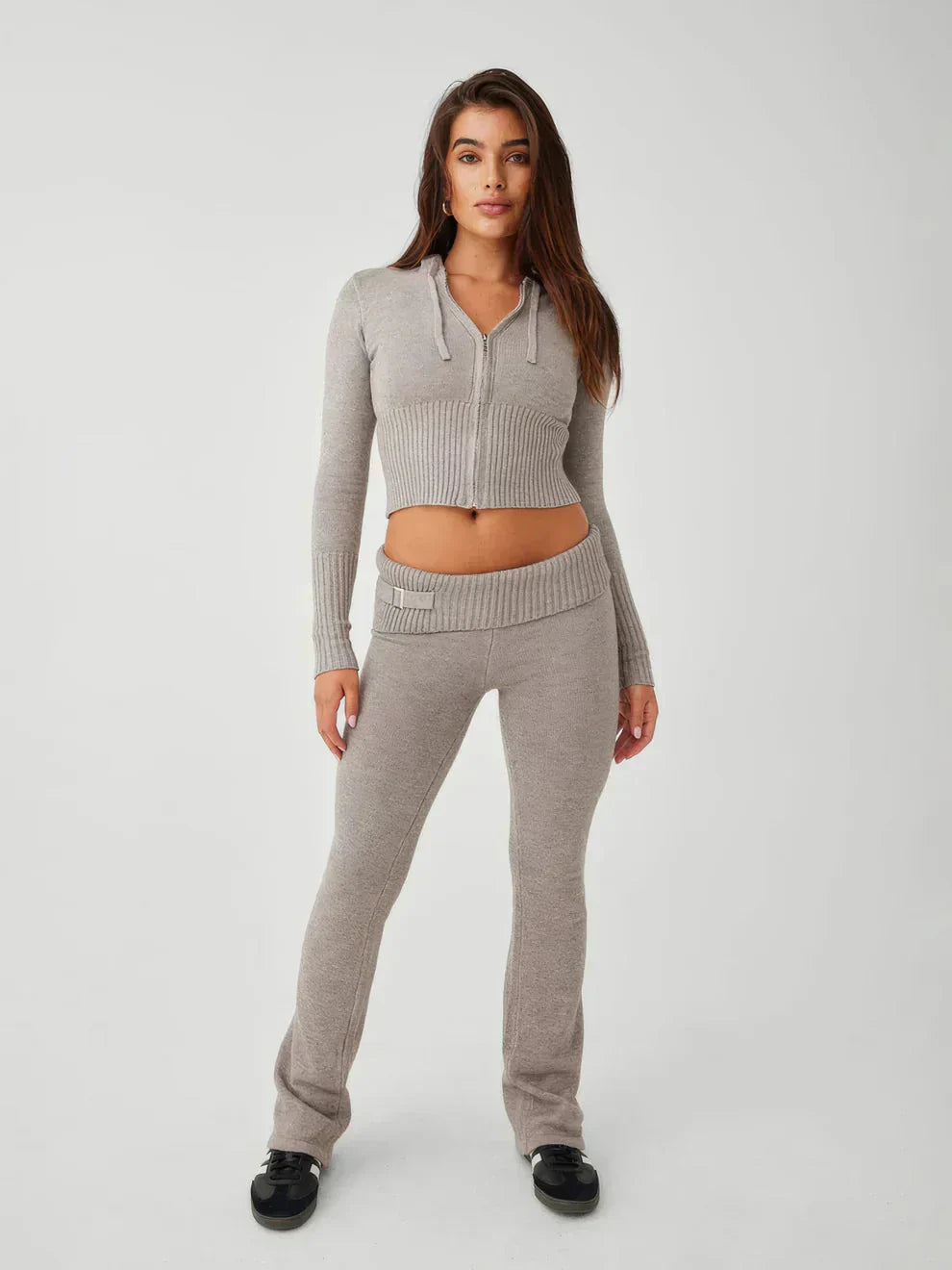 Ensemble Lounge Tricoté Ajusté Chic pour Femmes