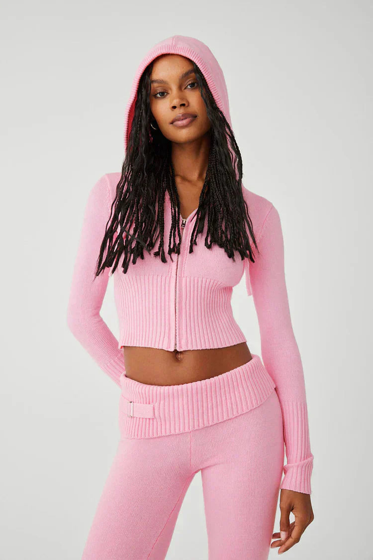 Ensemble Lounge Tricoté Ajusté Chic pour Femmes