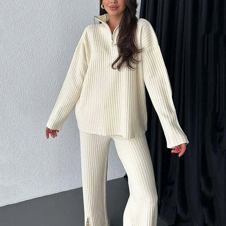 Ensemble Chic Ample en Tricot Pull et Pantalon Femme