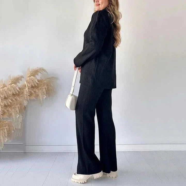 Ensemble Chic Ample en Tricot Pull et Pantalon Femme