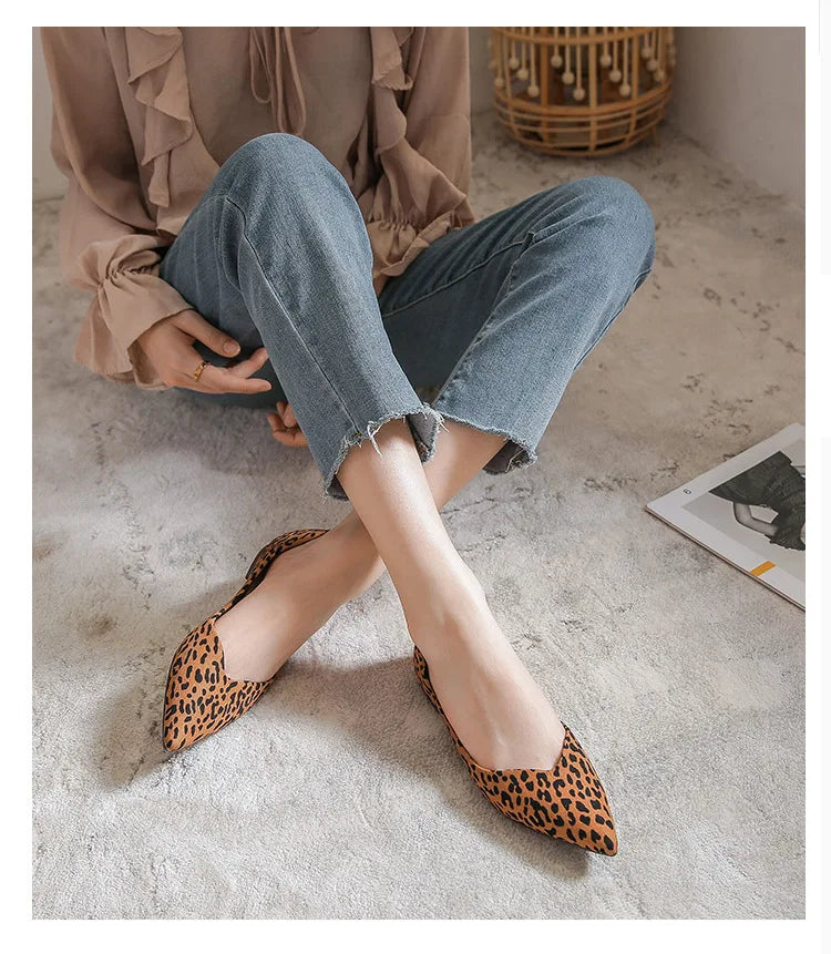 Mocassin leopard femme