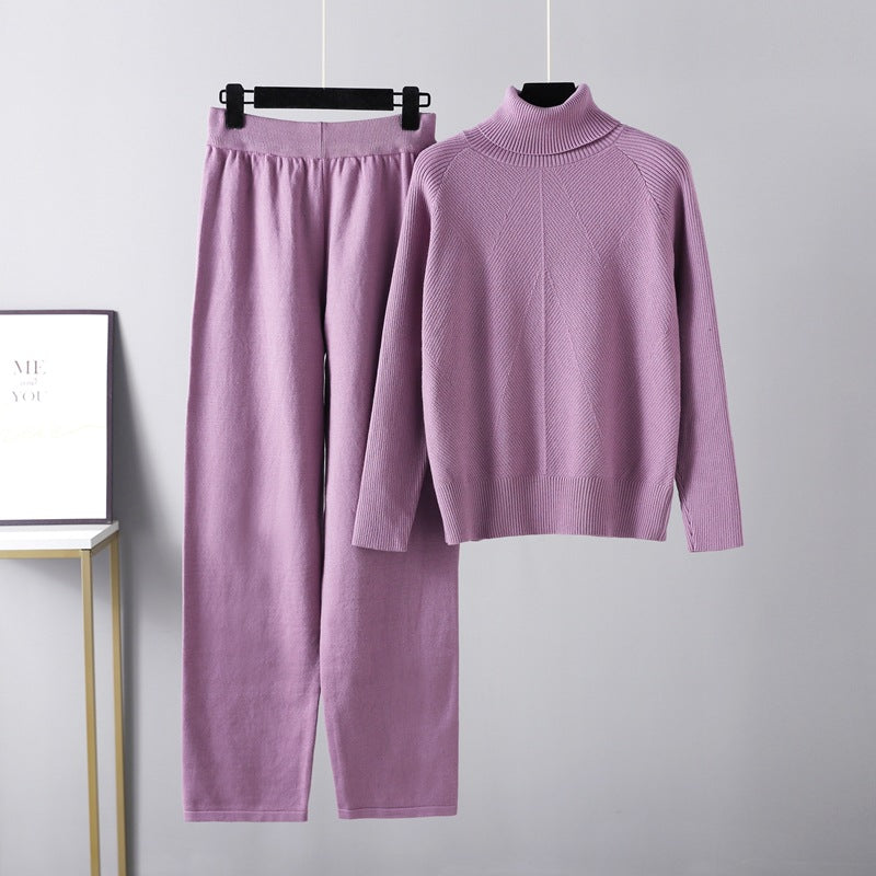 Ensemble deux pièces Lounge en tricot torsadé