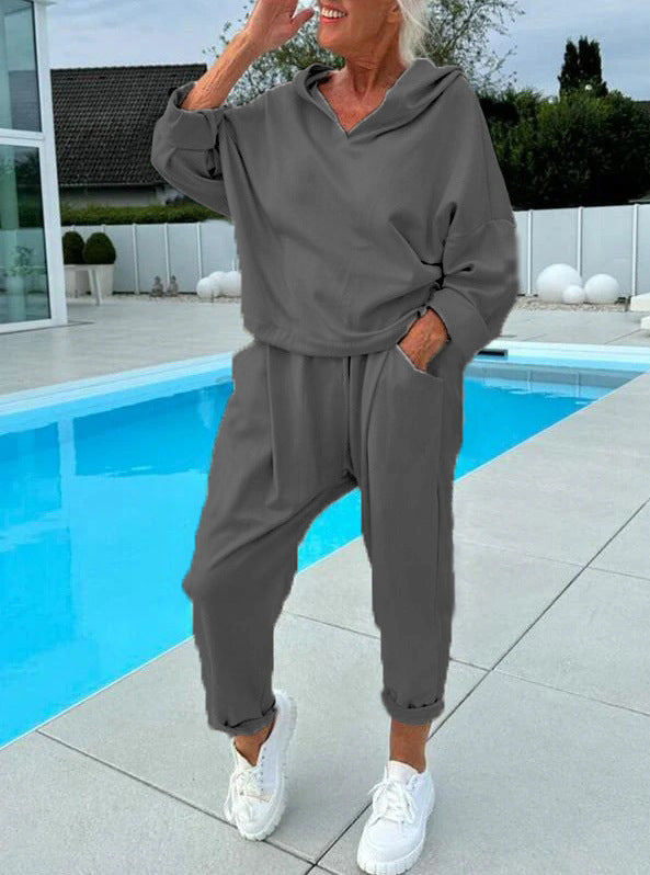 Ensemble sweat-shirt oversize deux pièces pour femme