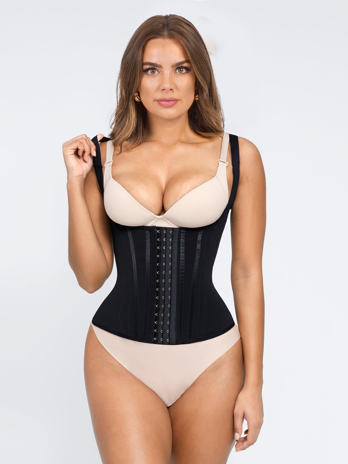 Gabriella - 15 Steel Bone U-vormige Borstondersteuning Taille Trainer Vest