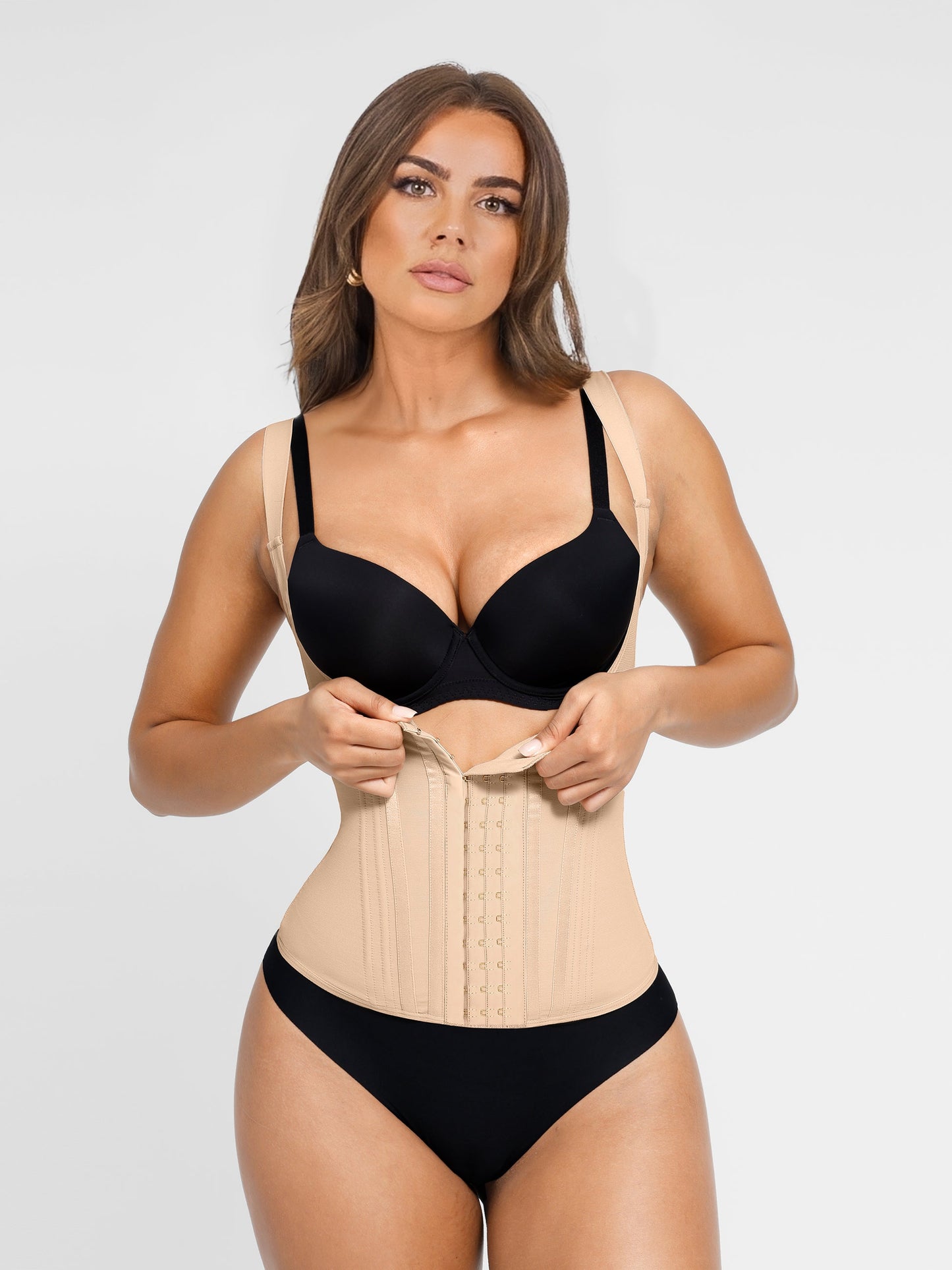 Gabriella - 15 Steel Bone U-vormige Borstondersteuning Taille Trainer Vest