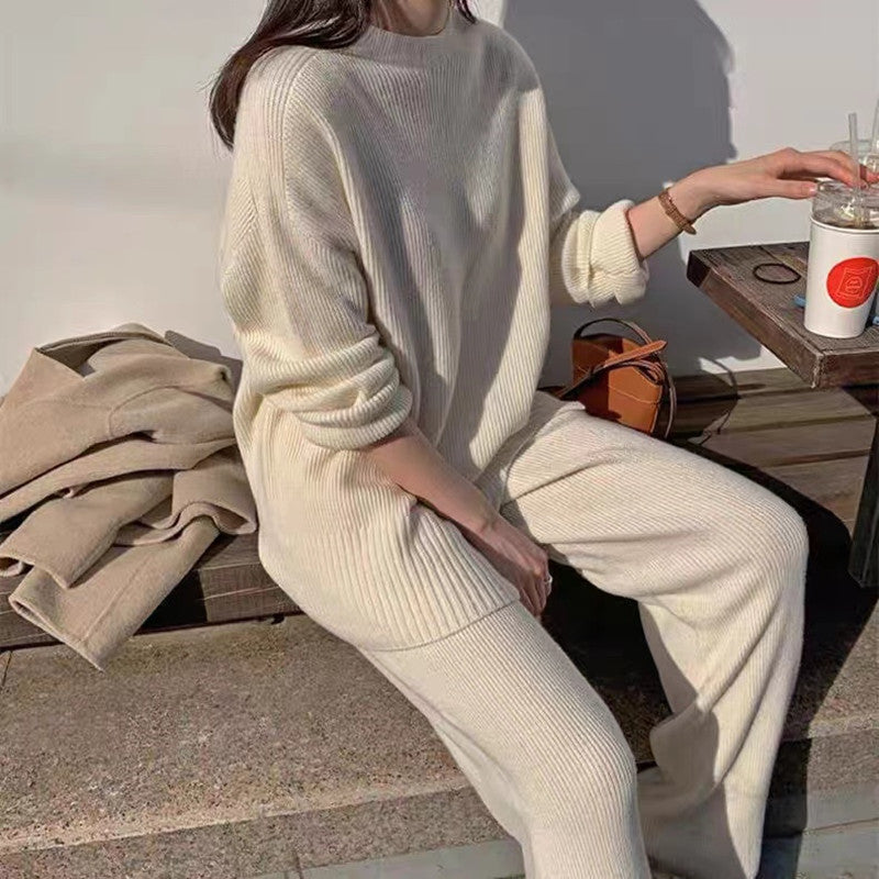 Ensemble Décontracté Pull Ample Et Pantalon Stylé pour Femme