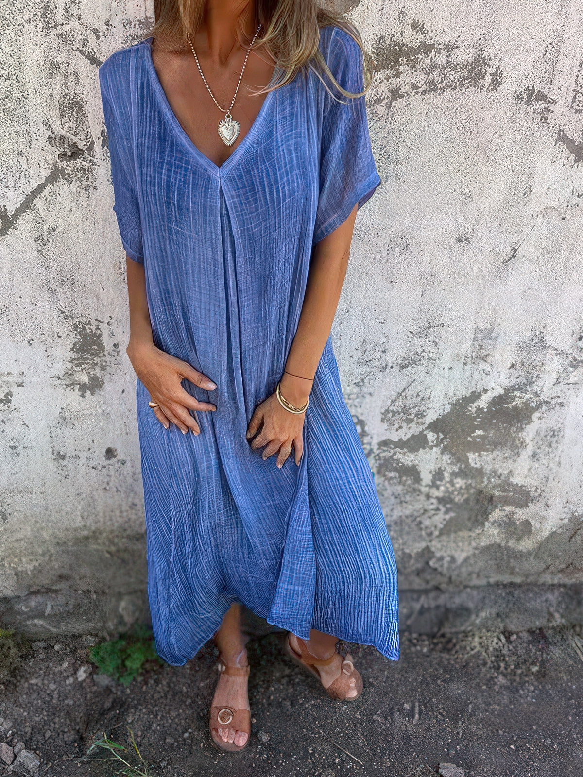 SOFIA™ | Robe V en Coton et Lin