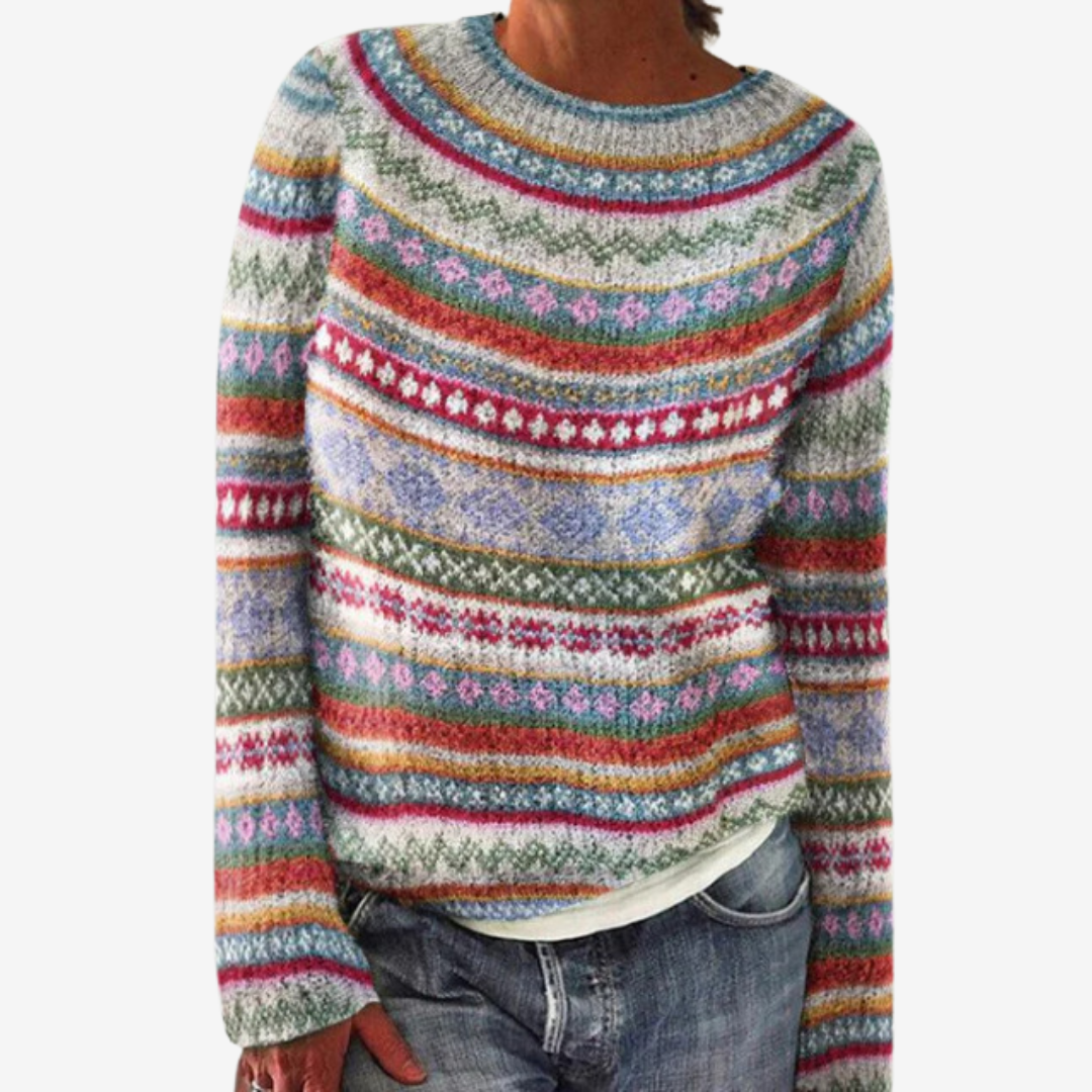 Manón™ Pull Rayé Multicolore