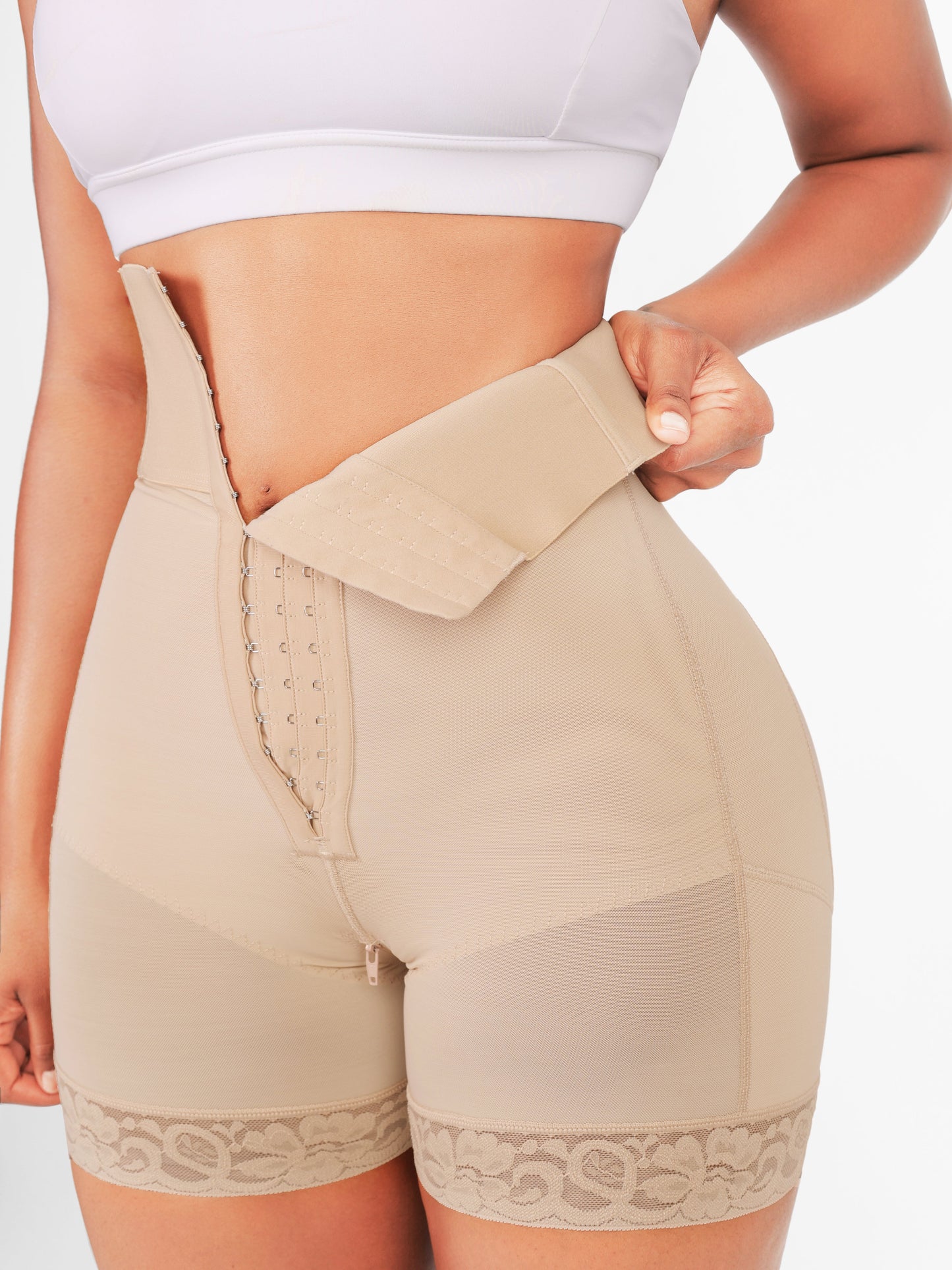 Valentina 2.0 - Hoog Getailleerd Body Shaper 3 Rijen Haakjes En Baleinen