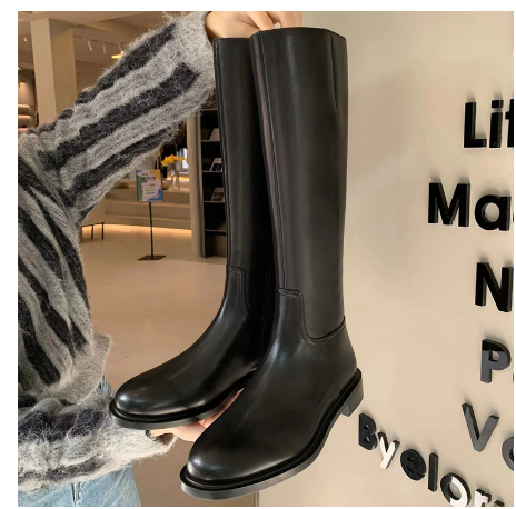 Bottes Hautes en Cuir Elégantes pour Femmes