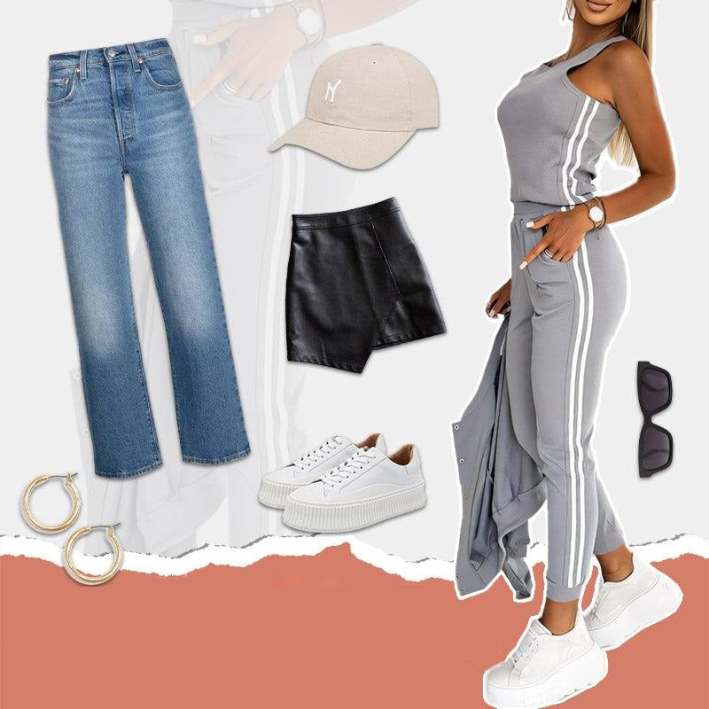 Ensemble trois pièces veste et pantalon pour femme